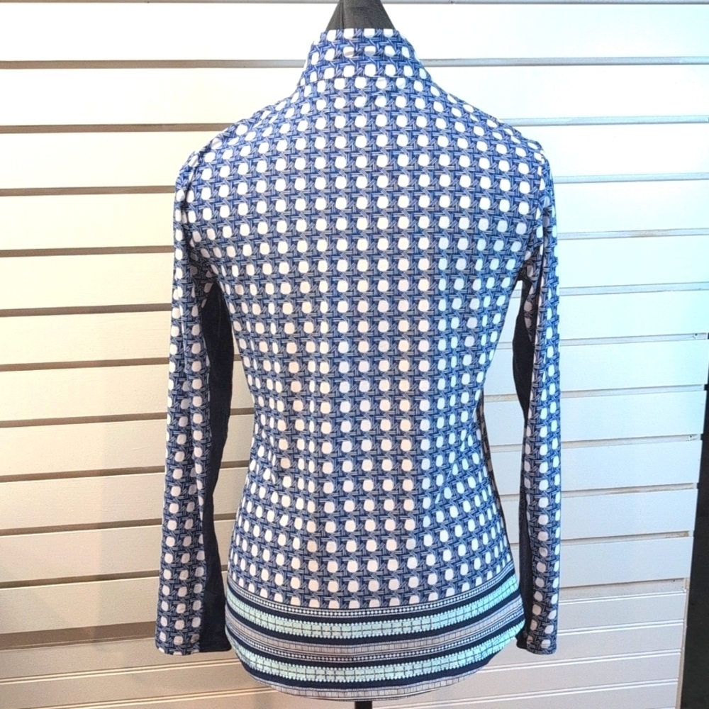 Cabana Life® X Talbots Half Zip Sportshirt - Playful Palms NWOT Size Large - Picture 5 of 11